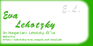 eva lehotzky business card